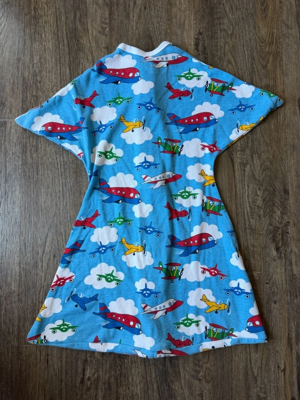 Sleeping Baby Zippadee-Zip Blue Airplane Swaddle Transition - Small 4M-8M